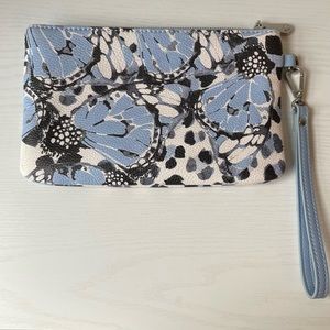 Very Cute Wristlet With Butterfly And Floral Pattern